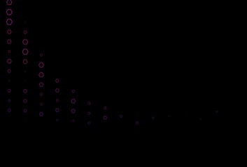 Dark Purple vector pattern with colorful hexagons.