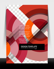 Circle design a4 flyer print template, annual report design