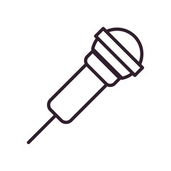 microphone line style icon vector design