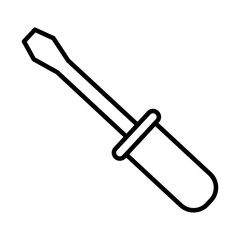 screwdriver tool line style icon