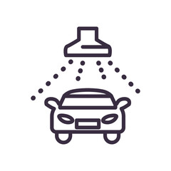 car wash line style icon vector design