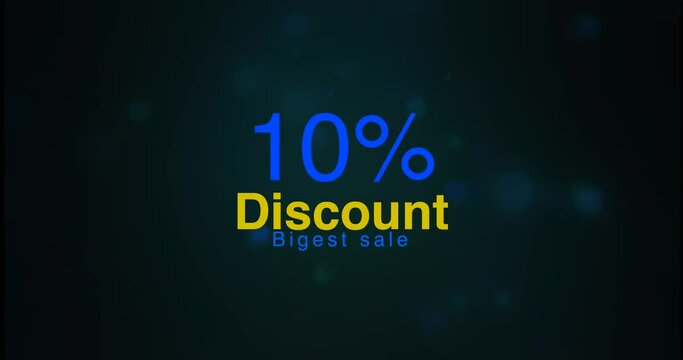 10 persent discount blue bokeh in background sales 