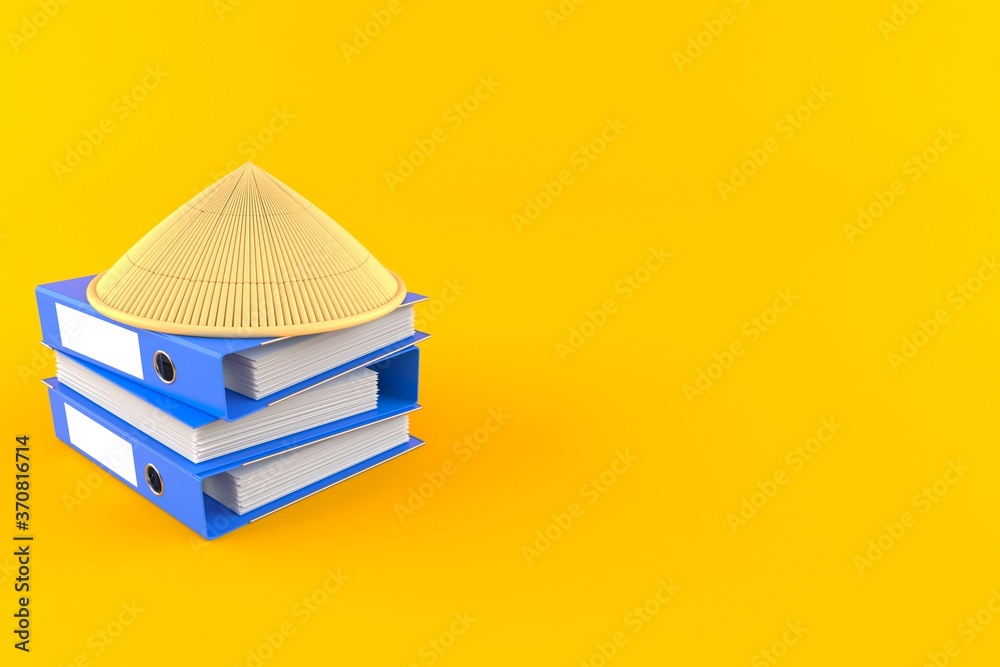 Canvas Prints chinese hat with ring binders