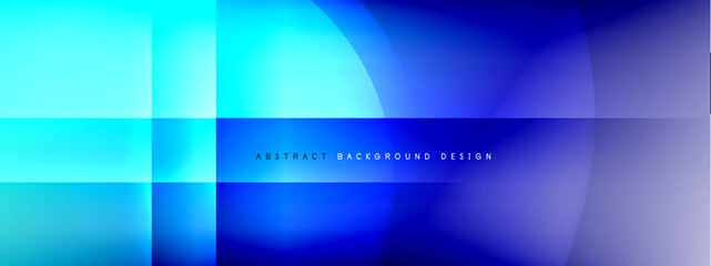 Vector abstract background - circle and cross on fluid gradient with shadows and light effects. Techno or business shiny design templates for text