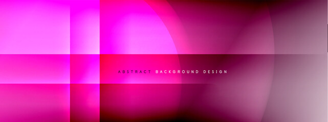 Vector abstract background - circle and cross on fluid gradient with shadows and light effects. Techno or business shiny design templates for text