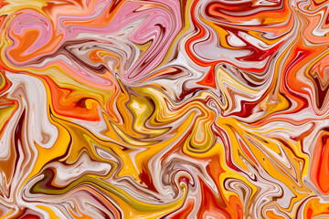 Liquid paint marbling effect background