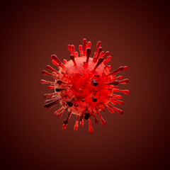 3d render of virus or infection microorganism particle