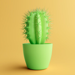 3d illustration of minimal cactus isolated