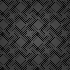 Seamless dark background for your designs. Modern ornament. Geometric abstract pattern