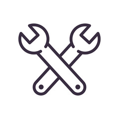 wrenchs line style icon vector design