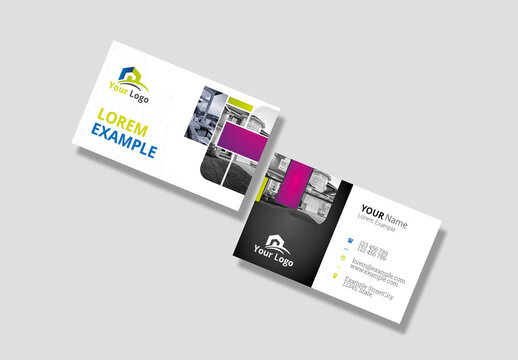 Real Estate Business Card with Boxs