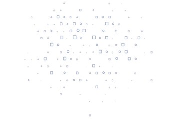 Light BLUE vector background with circles, rectangles.