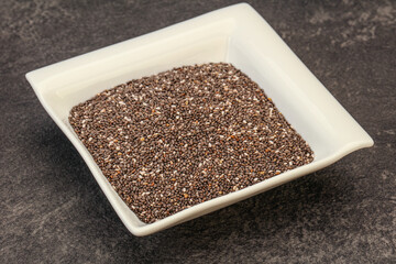 Seasoning chia seeds in the bowl