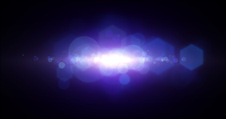 Line flare effect with blue glow and shining