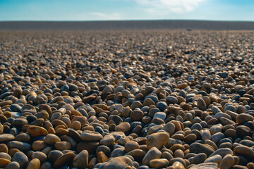 Obraz premium Chesil beach in Dorset, gravel beach