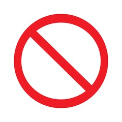 No Allowed sign. Prohibition sign on white background drawing by illustration. No Sign Vector Illustration on white background