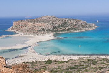beach and sea. Balos beach in Crete, Greece.