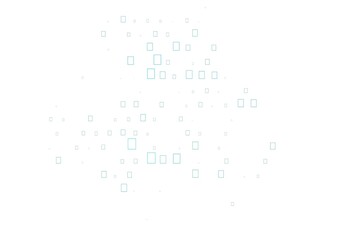 Light BLUE vector cover with circles, cubes.