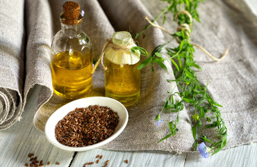 Flax products, linen textiles, linseed oil and flax seed