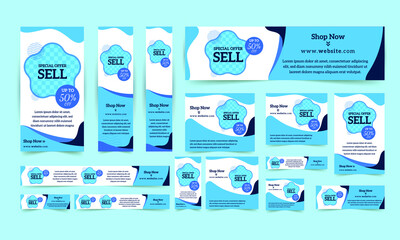 Sell 50% off Ad banners collection Free Vector, Editable square banner template, Business ad banner design,  Vertical, horizontal and square template