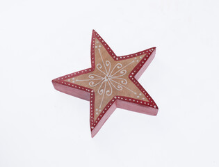 gingerbread christmas star isolated on white background