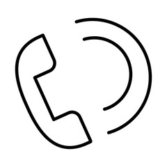 telephone call center service line style icon