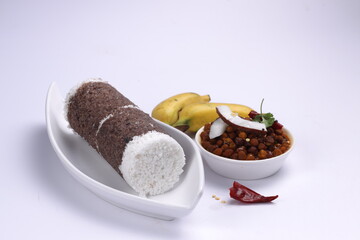 Ragi Puttu or Finger Millet  steamed cake