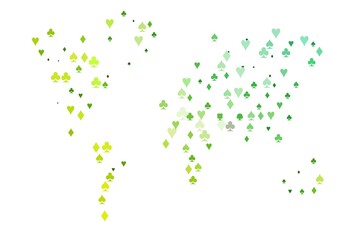 Light Black vector template with poker symbols.