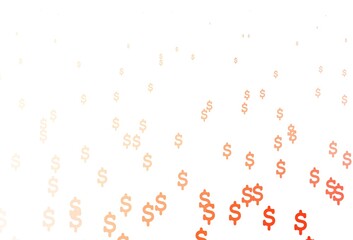 Light Red vector background with Dollar.