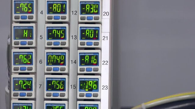 Industrial Temperature Control Panel Monitoring Multi-Zone Infrared Firing Furnace in Solar Cell Photovoltaic Manufacturing