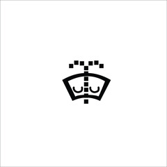 Warsher fluid low solid vector icon, car service