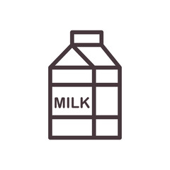 milk box line style icon vector design