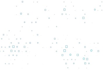 Light BLUE vector cover with circles, cubes.