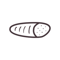 bakery bread line style icon vector design