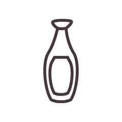 bottle line style icon vector design