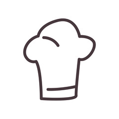 chefs hat line style icon vector design