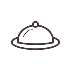 plate cover line style icon vector design