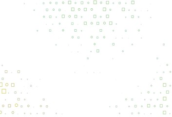 Light Green vector texture with disks, rectangles.