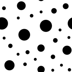 Dots seamless pattern. Random circles texture background.