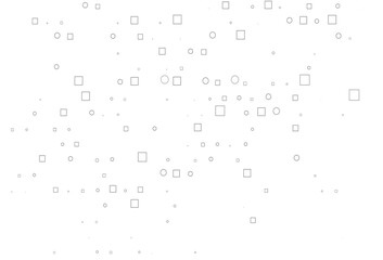 Light Silver, Gray vector background with circles, rectangles.