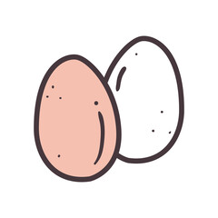 eggs line and fill style icon vector design