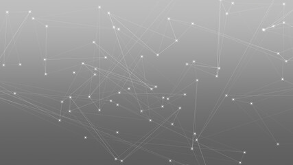 Abstract technology and science polygonal space low poly background Tone gray with connecting dots and lines.