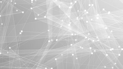 Abstract technology and science polygonal space low poly background Tone gray with connecting dots and lines.