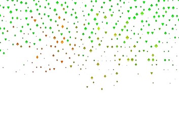 Light Green, Red vector template with poker symbols.