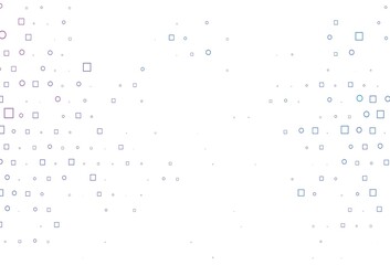 Light Blue, Red vector pattern with spheres, squares.