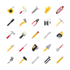 bundle of twenty five tools set icons