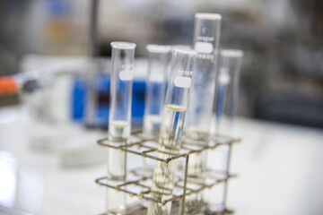 test tubes in laboratory