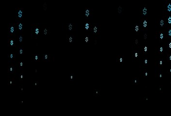 Dark BLUE vector pattern with Dollar.