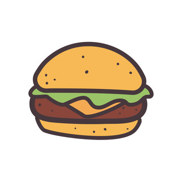 hamburger line and fill style icon vector design