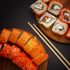 set rolls. traditional Asian cuisine